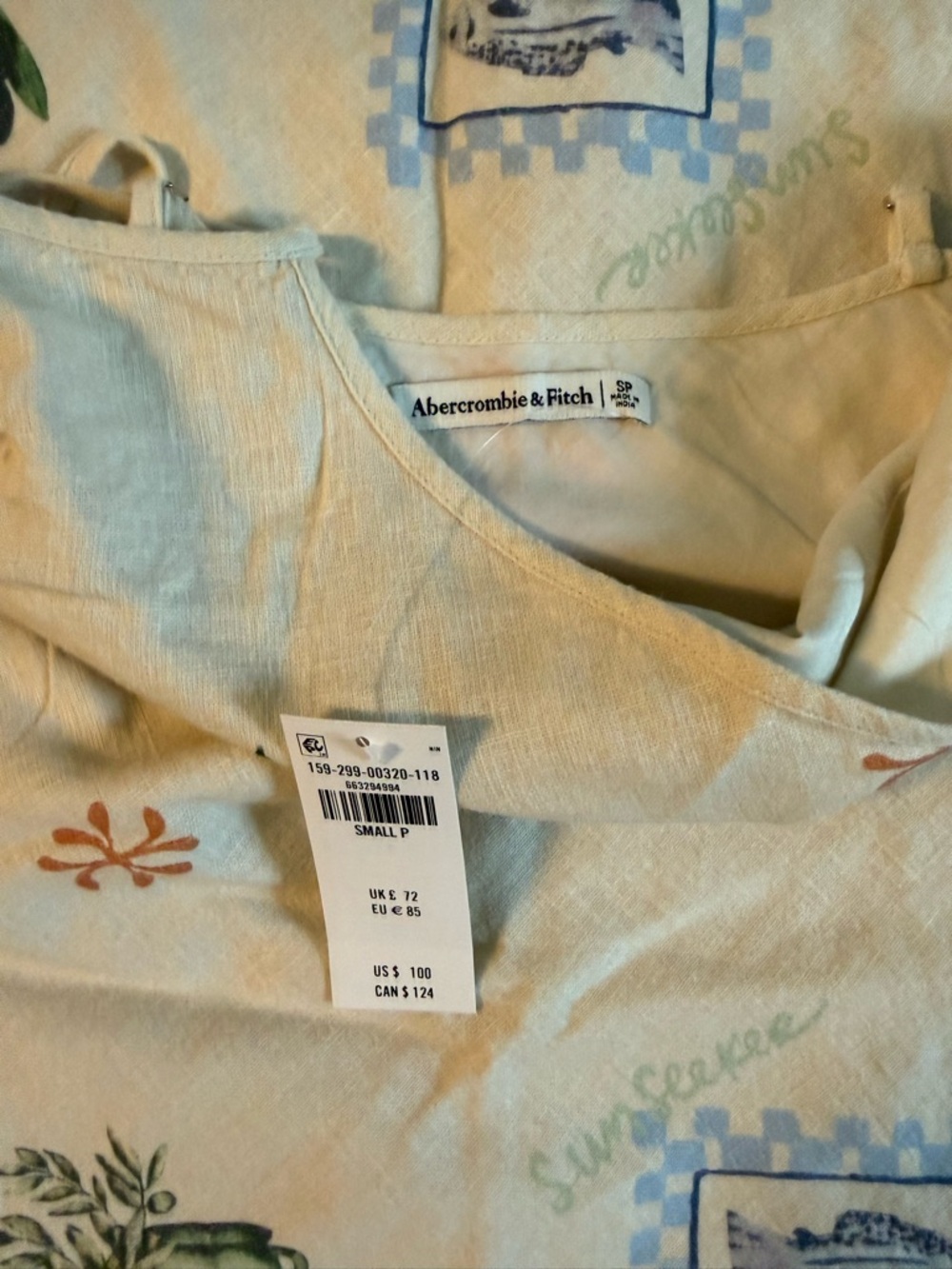 NWT A&F Julia Slip Linen-Blend Midi Dress size Small - Picture 3 of 5